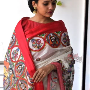 Madhubani Paints Shaadi Viddhi Madhubani Handpainted Saree
