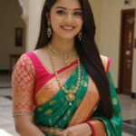 Multicolour Handloom Linen Saree